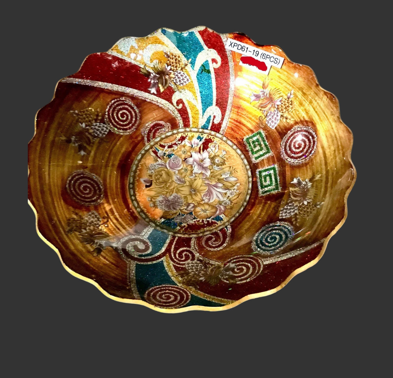 DECORATIVE FRUIT BOWL MULTI COLORED