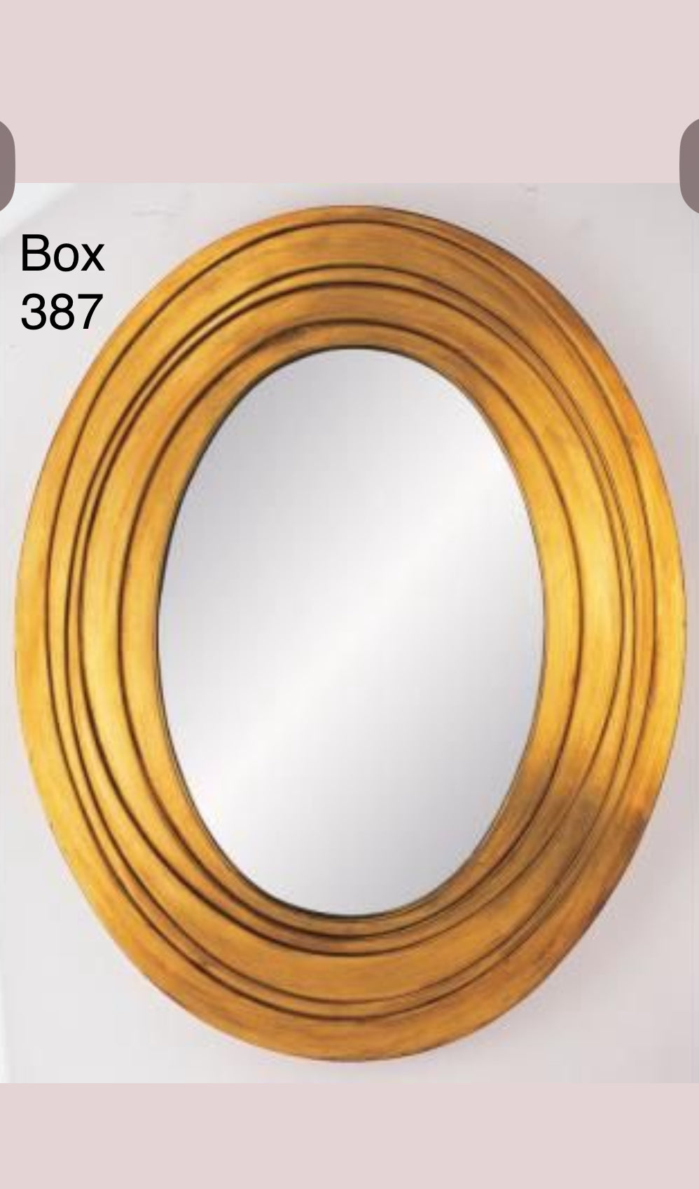 Oval Gold Mirror
