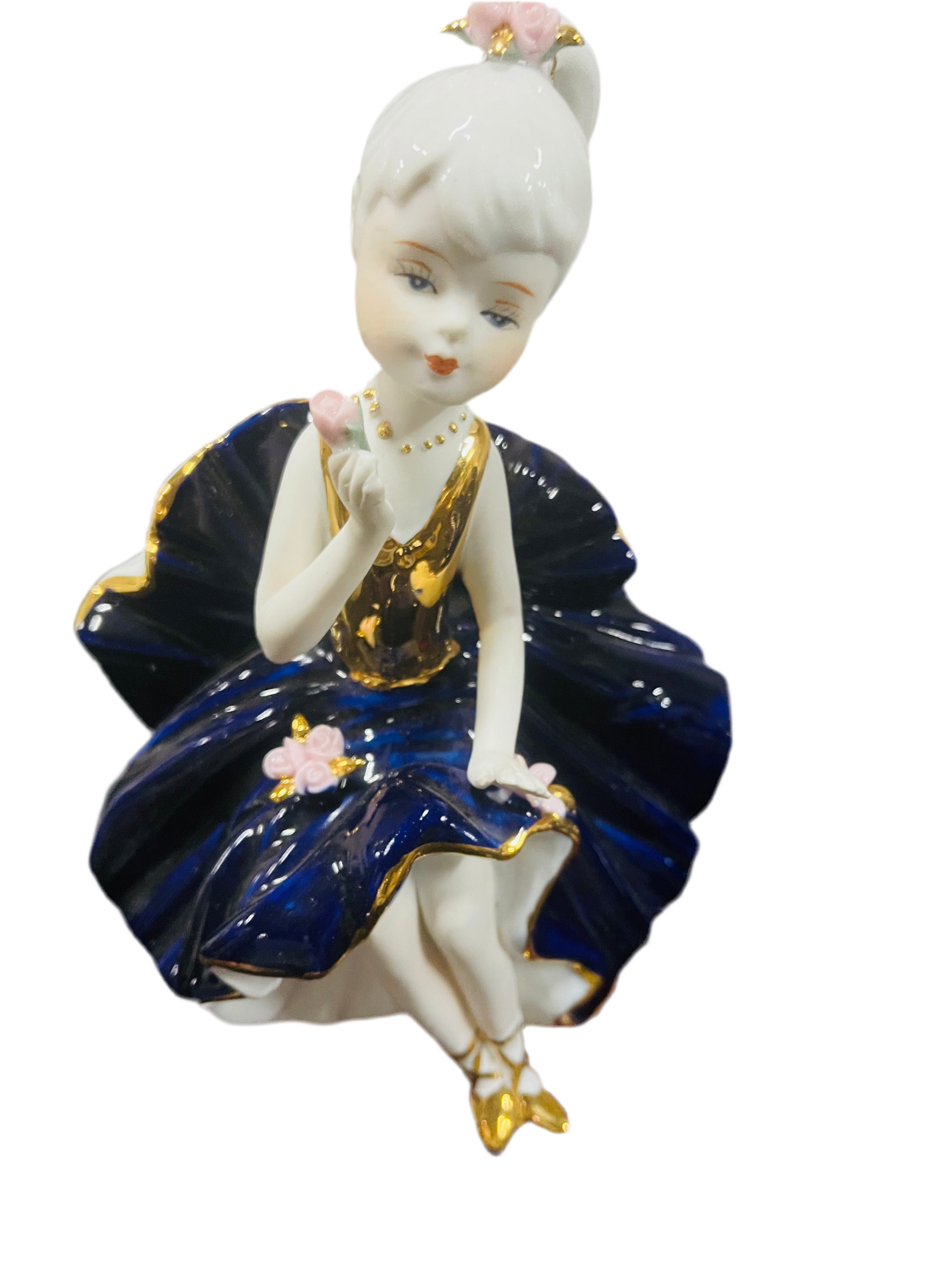 Pair of girl Ballet, dancing porcelain figures