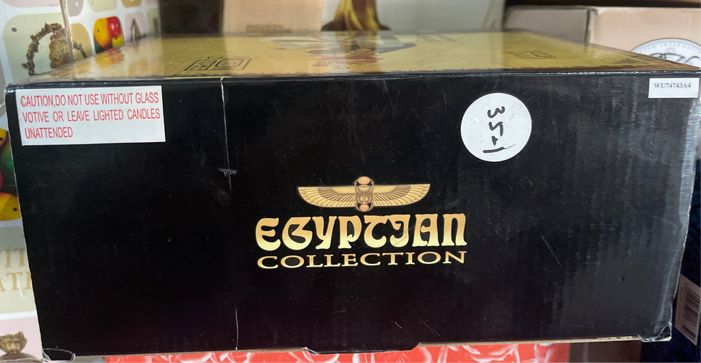 Isis and Osiris Egyptian Candle Holder