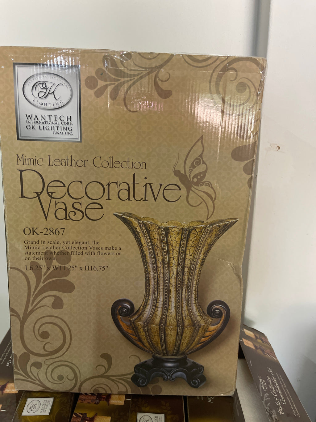 Mimic leather collection, flower Vase