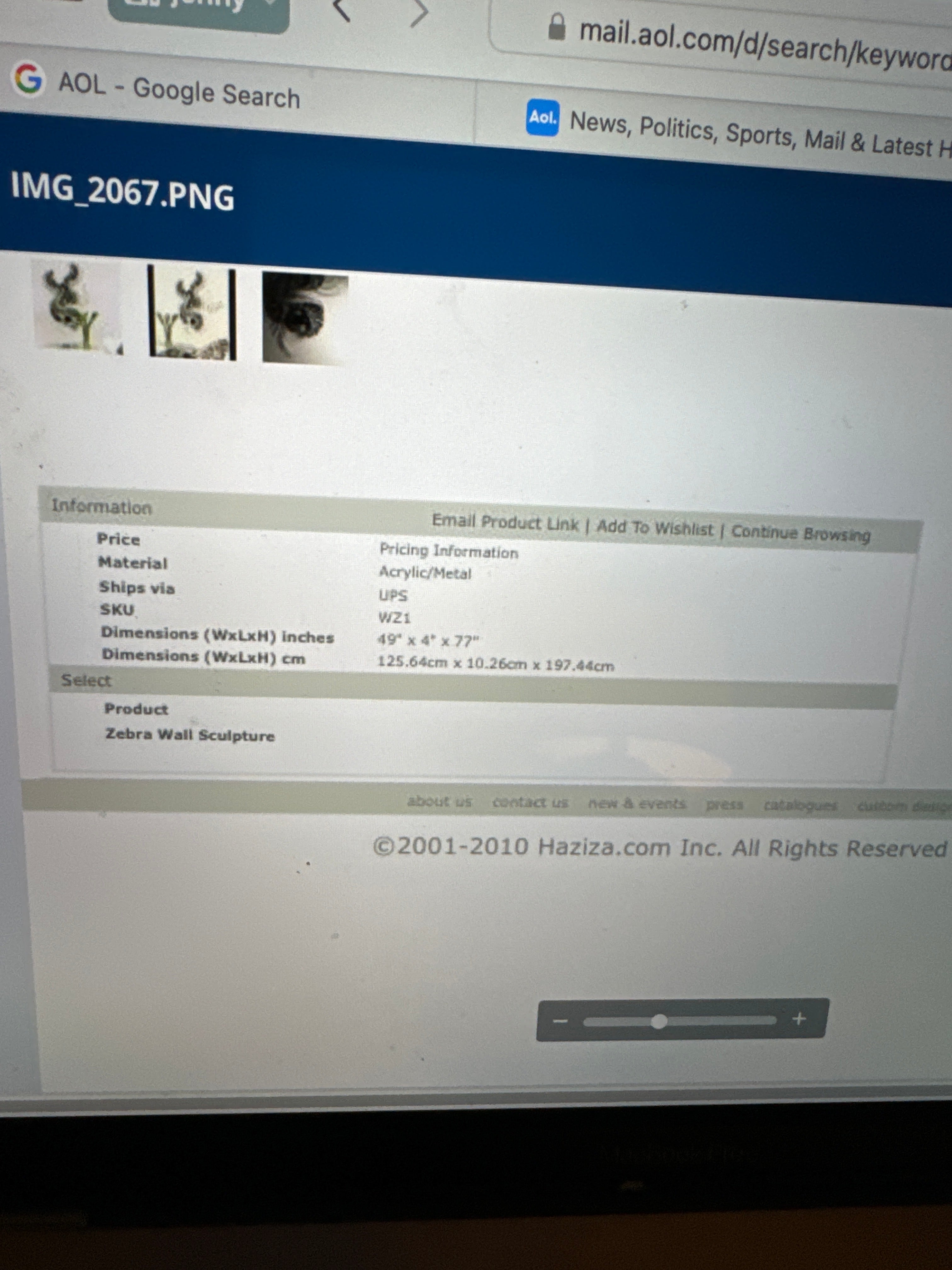 SHLOMI HAZIZA RED AND BLACK ZIBRA WALL ART