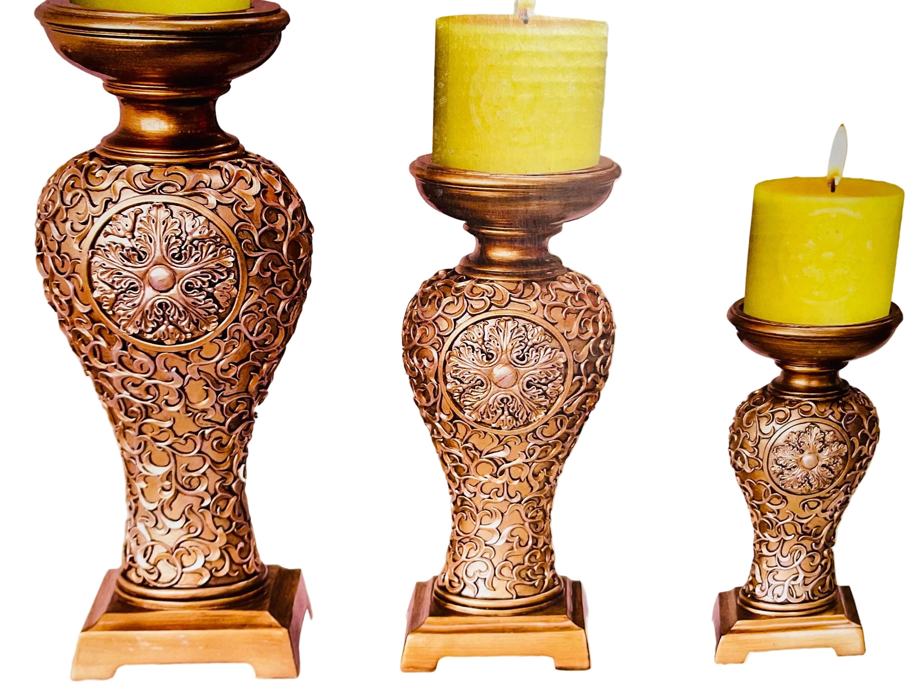 Tang Dynasty 3 in 1 Candle Holder Set OK-2951-313PCS SET)