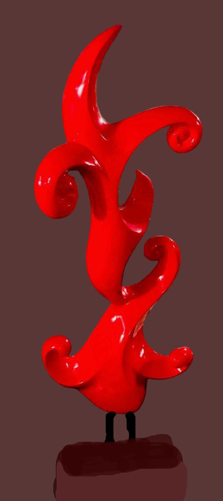 Red Decor Sculpture