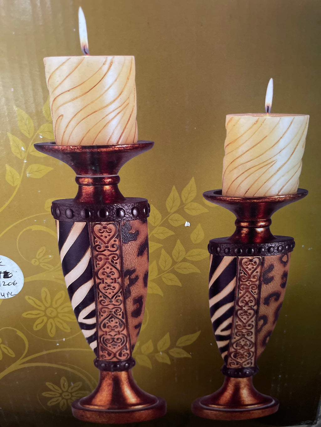 Safari collection candleholder set