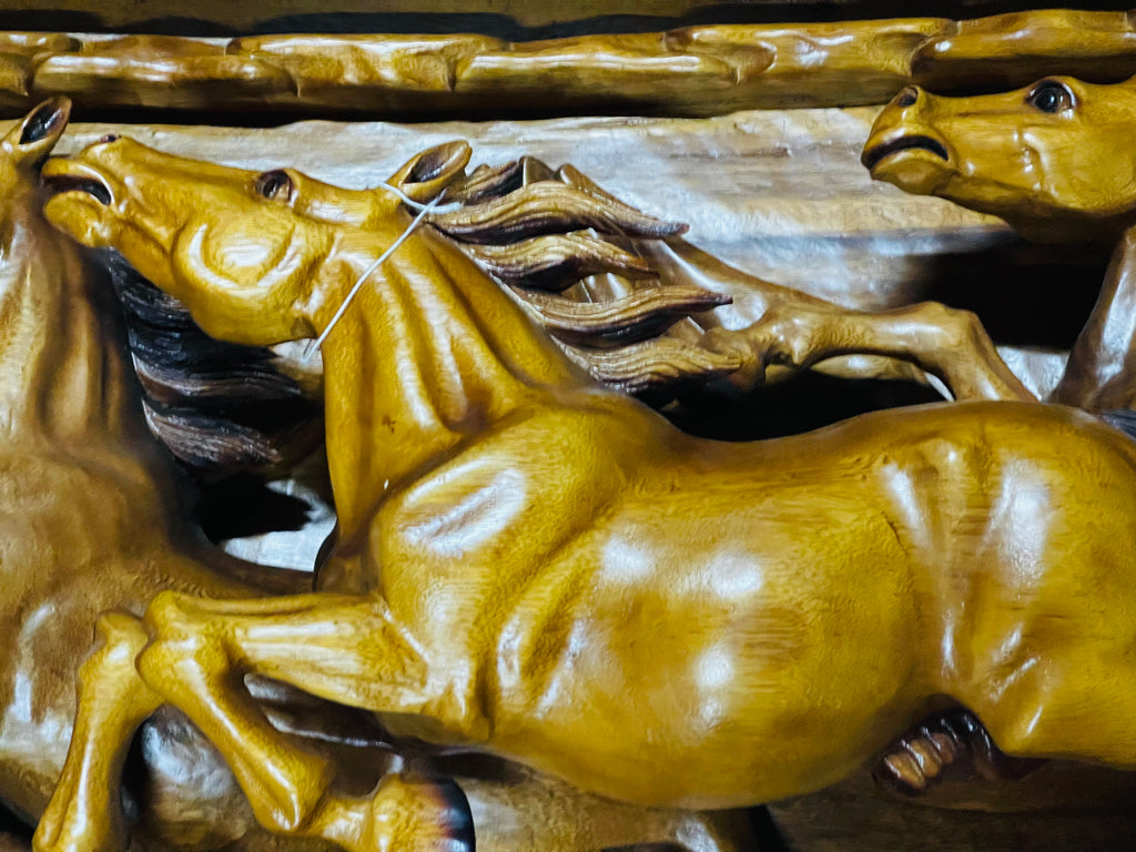 8 Hours Running in teak wood from Indonesia handmade