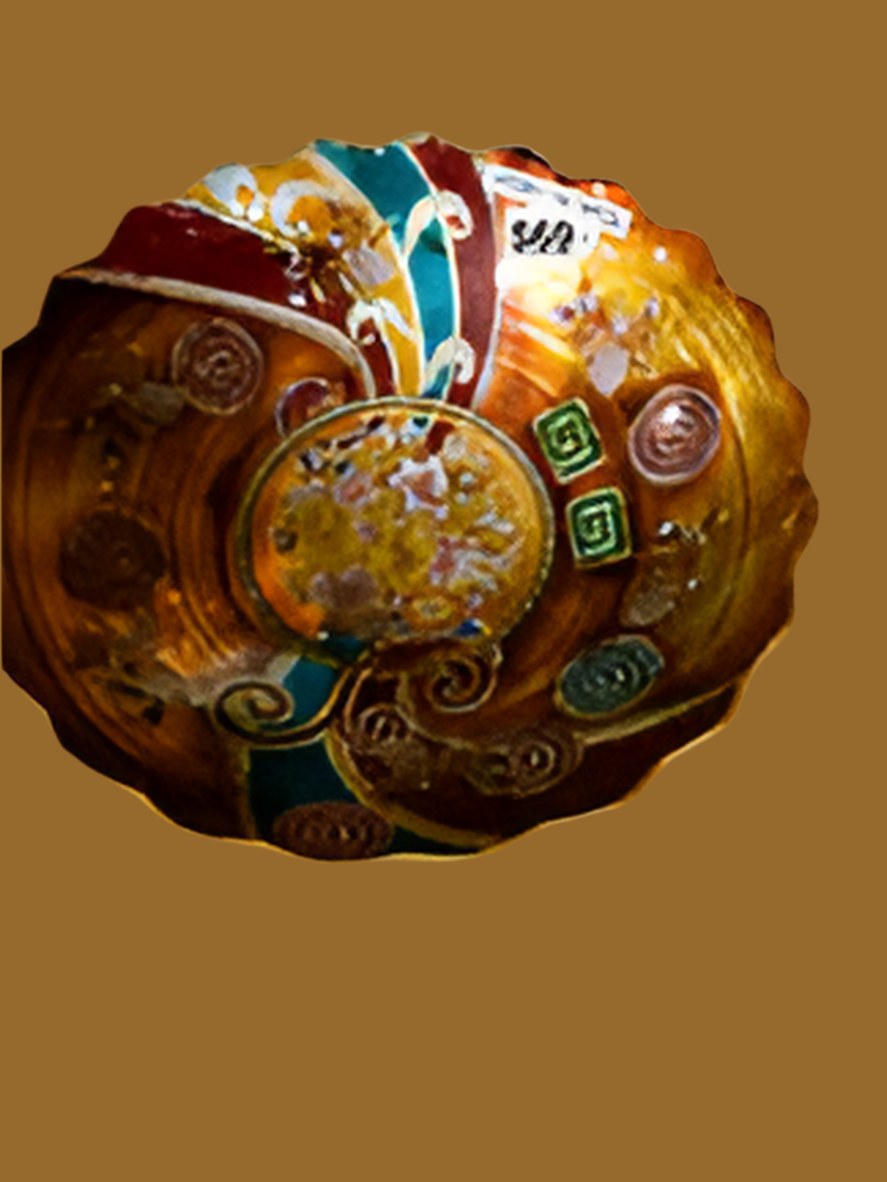 DECORATIVE FRUIT BOWL MULTI COLORED