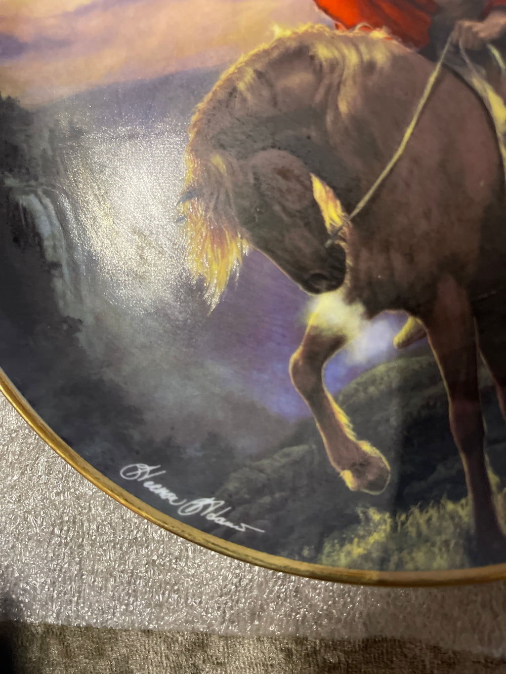 native American plate, 'spirit of the east wind' Franklin mint