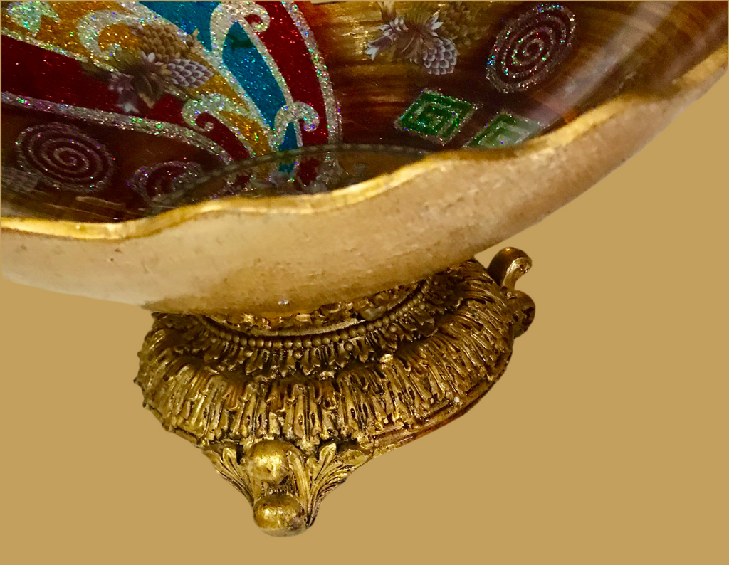 DECORATIVE FRUIT BOWL MULTI COLORED