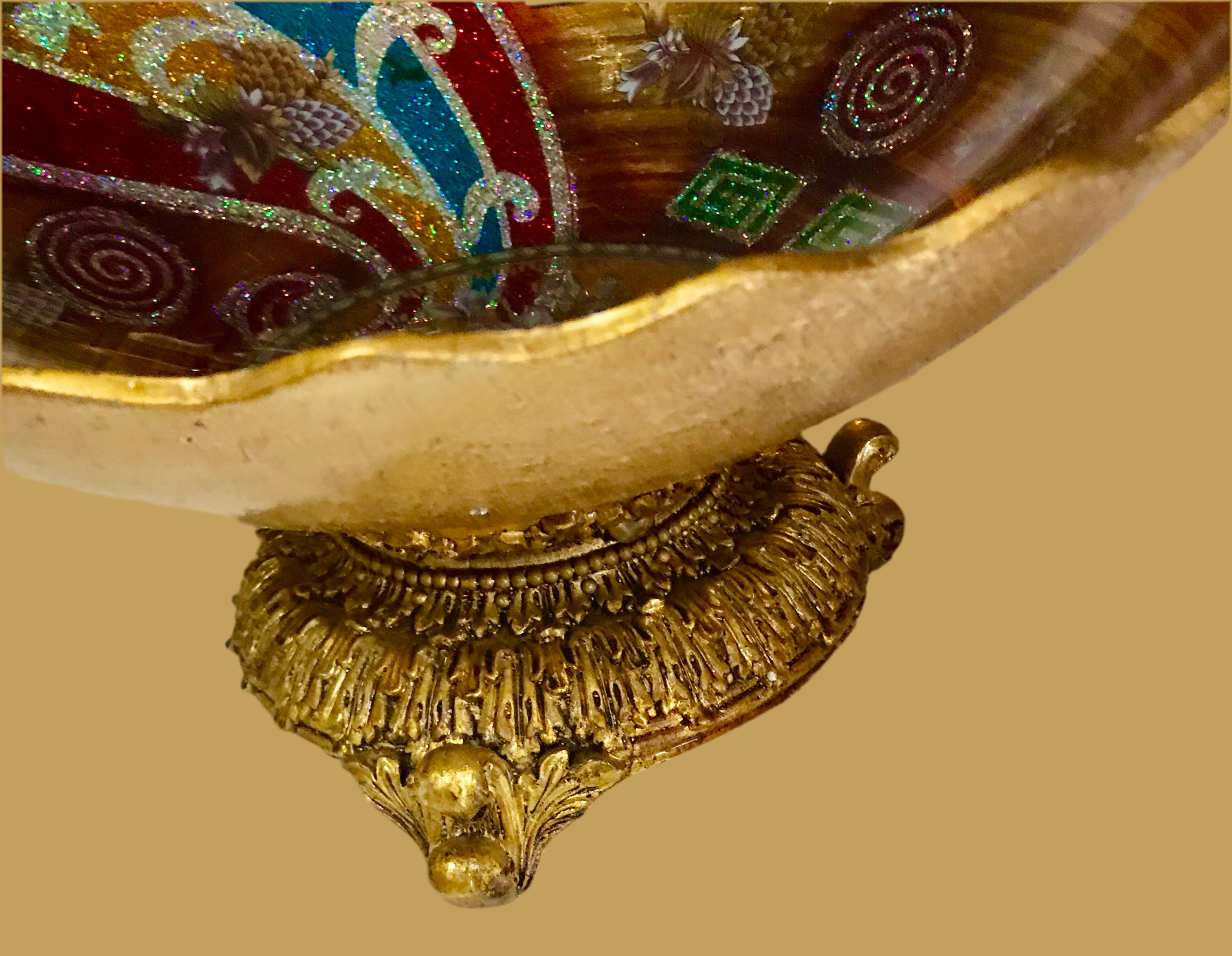 DECORATIVE FRUIT BOWL MULTI COLORED