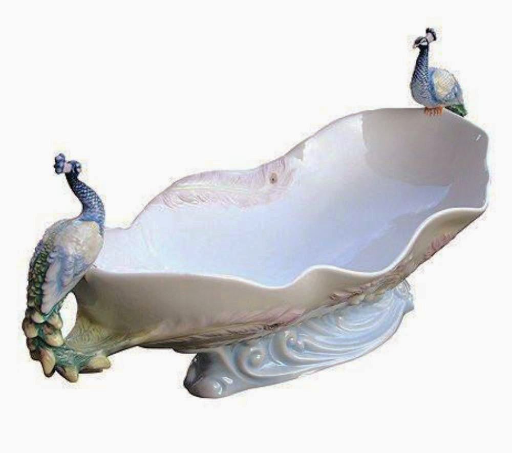Two Peacock Porcelain Dish