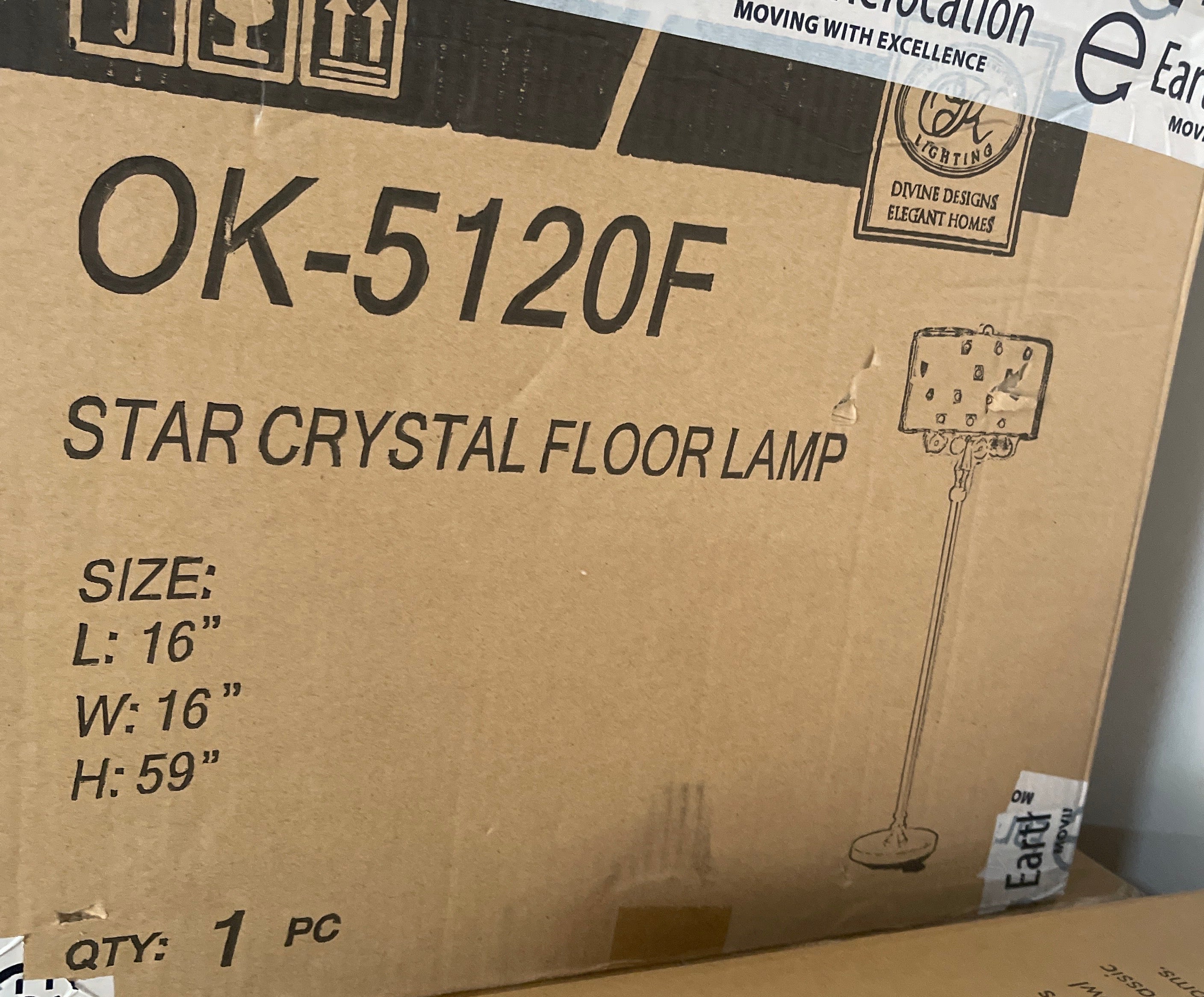 Star crystal floor lamp