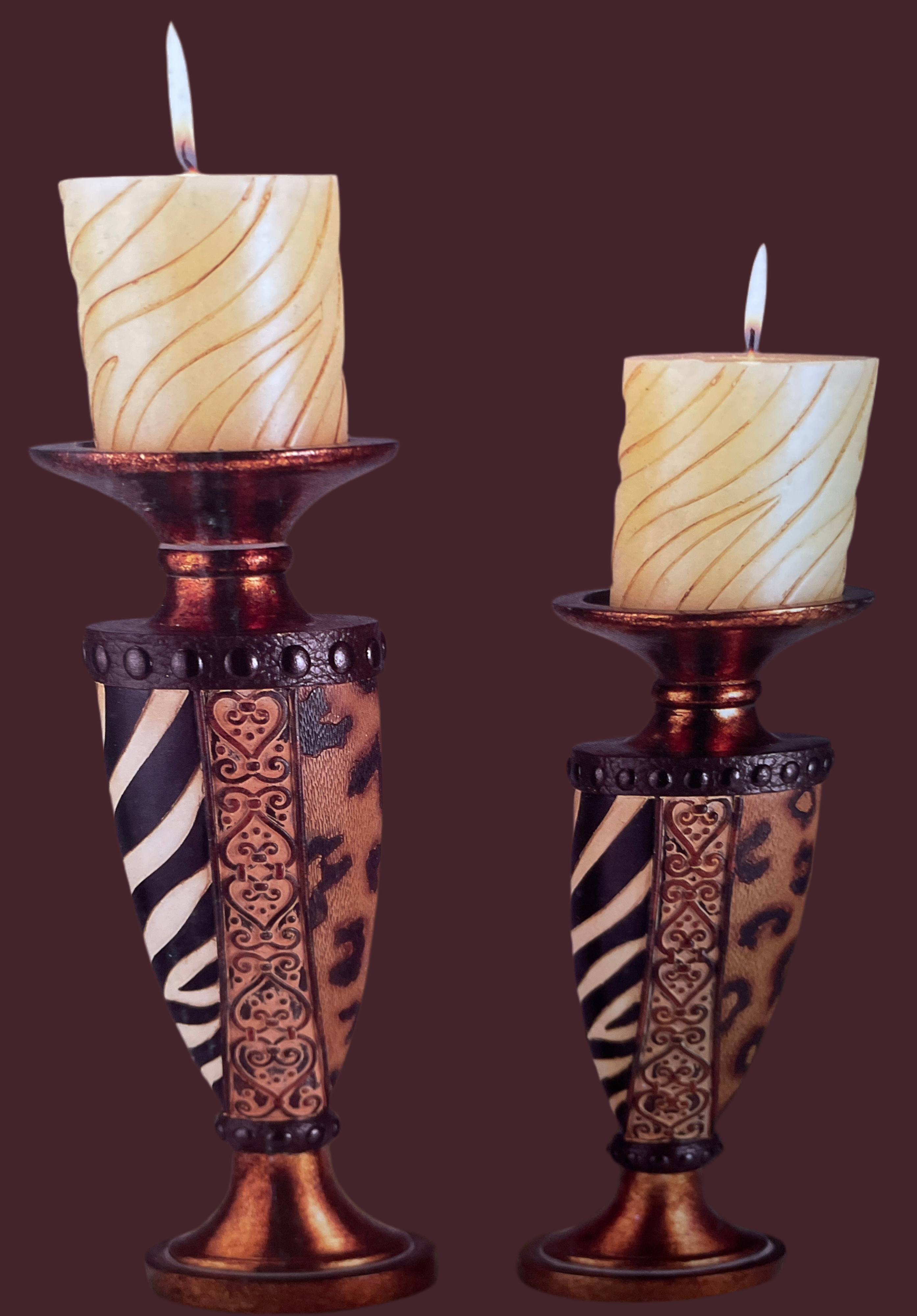 Safari candle holder set