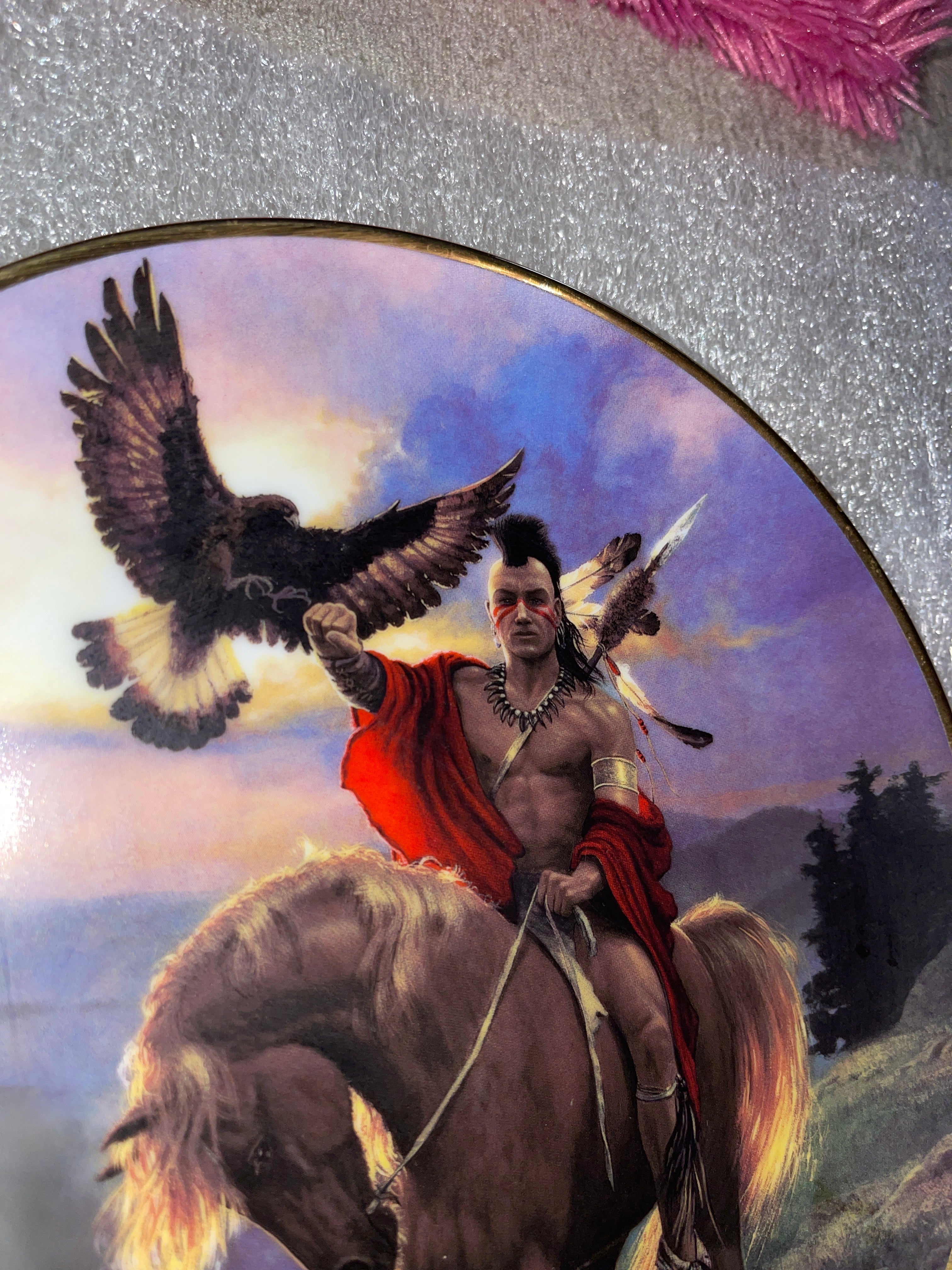 native American plate, 'spirit of the east wind' Franklin mint