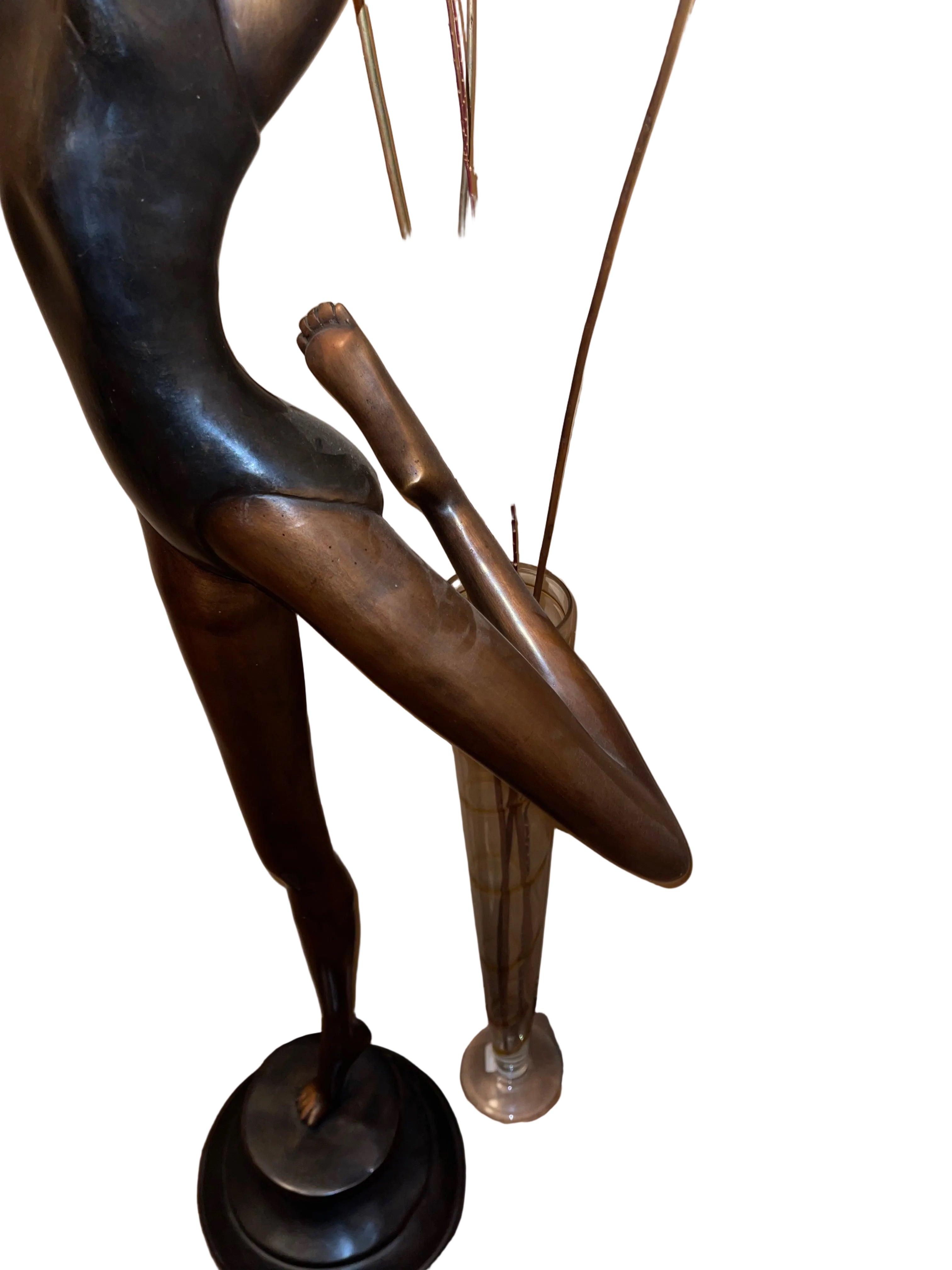 Real bronze metal ballet, dancing girl