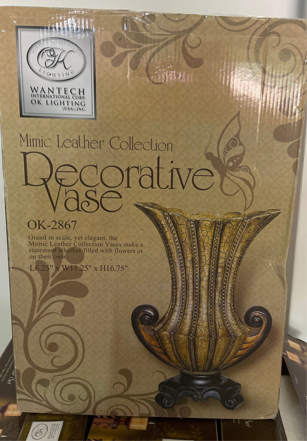 Mimic leather collection, flower Vase