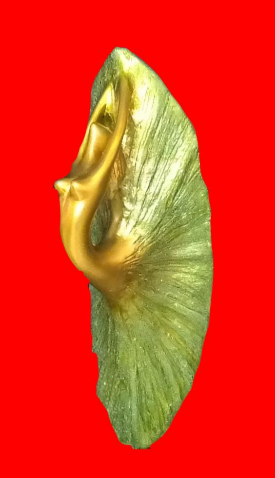 LARGE SCULPTURE OF WOMEN DANCING IN GREEN DRESS