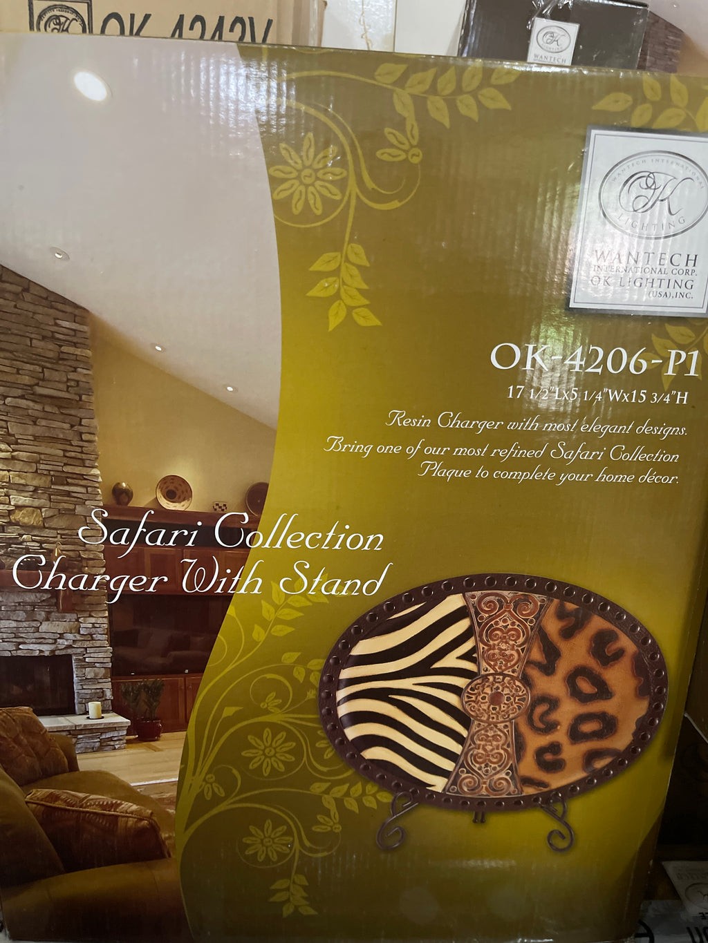 Safari collection charger with stand