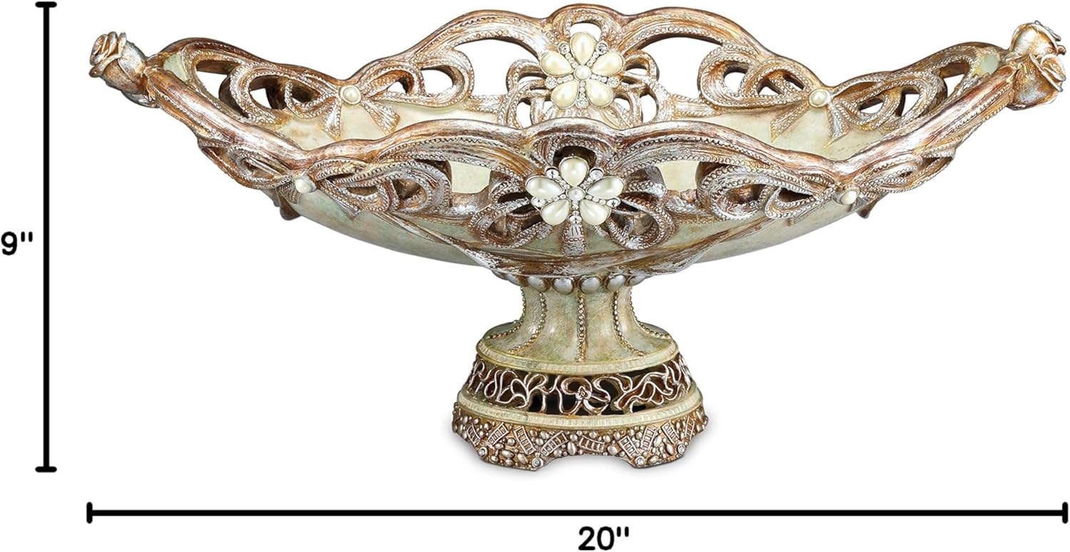 Vintage Decorative Fruit Bowl, Rose