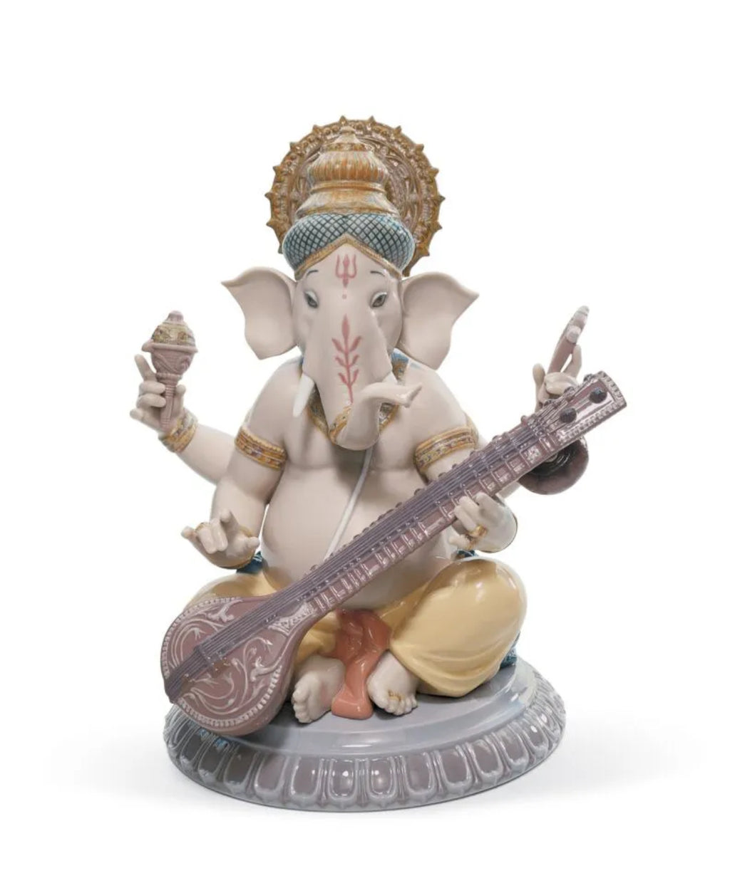 Veena Ganesha Figurine