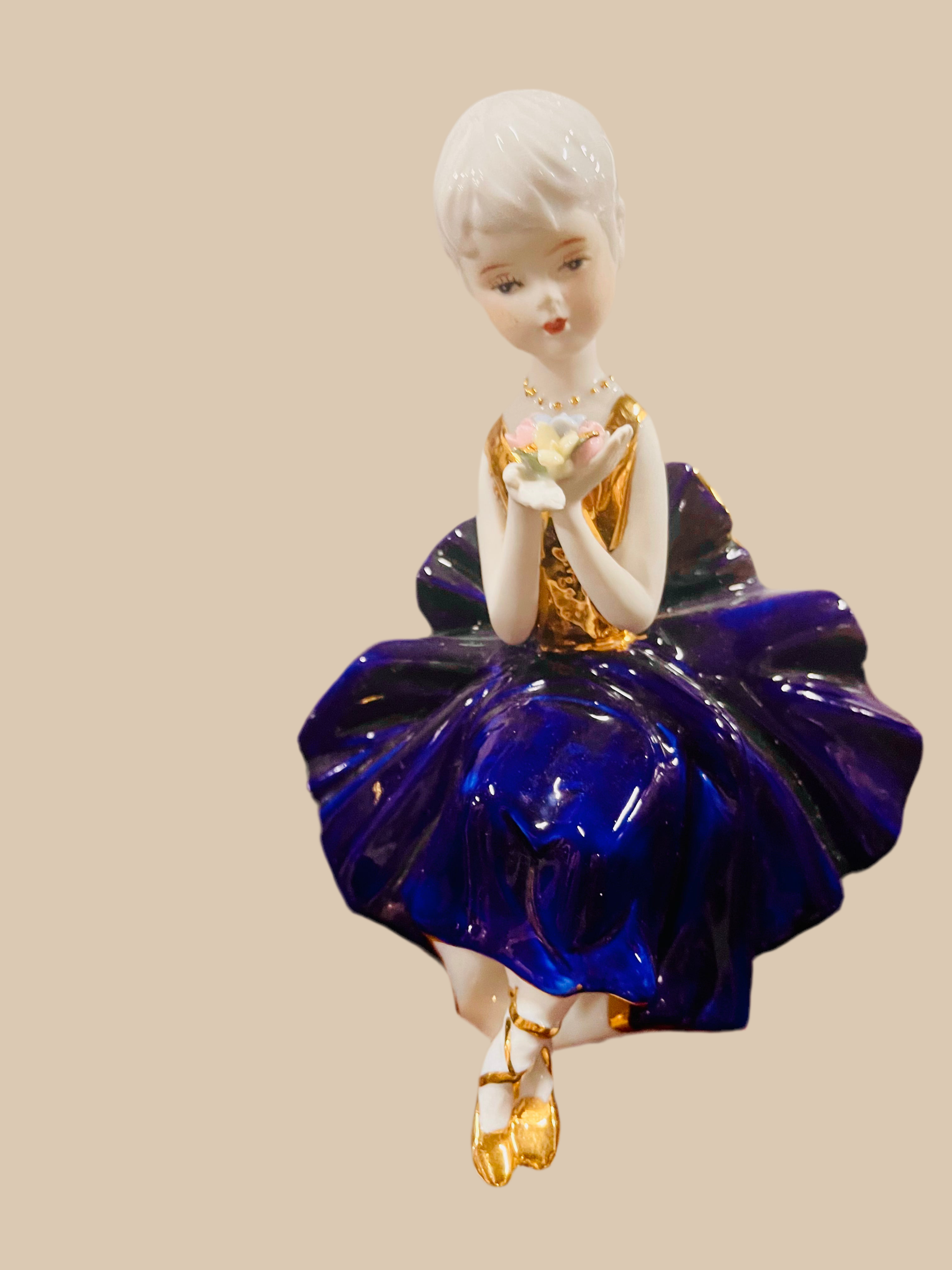 Pair of girl Ballet, dancing porcelain figures