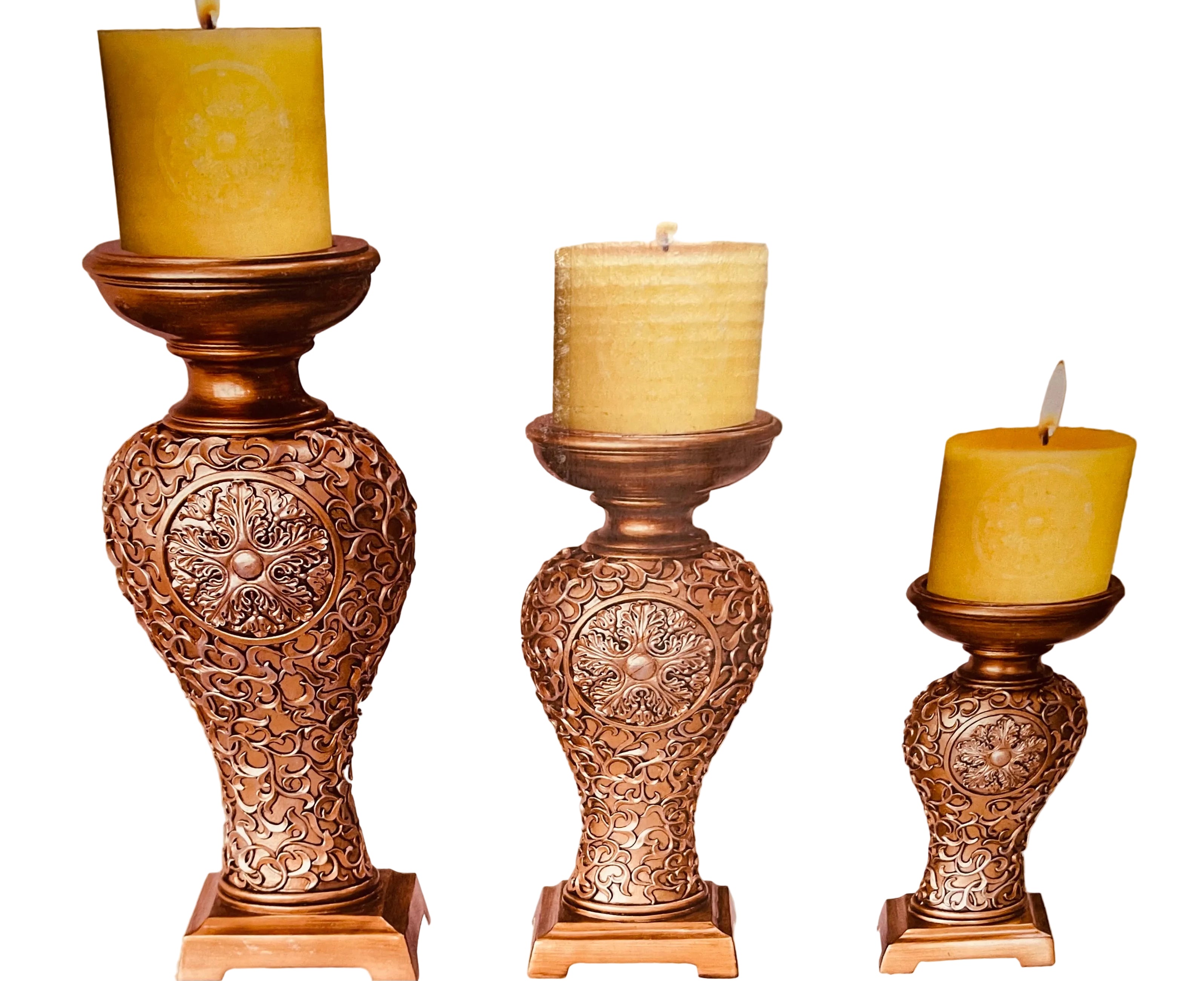 Tang Dynasty 3 in 1 Candle Holder Set OK-2951-313PCS SET)