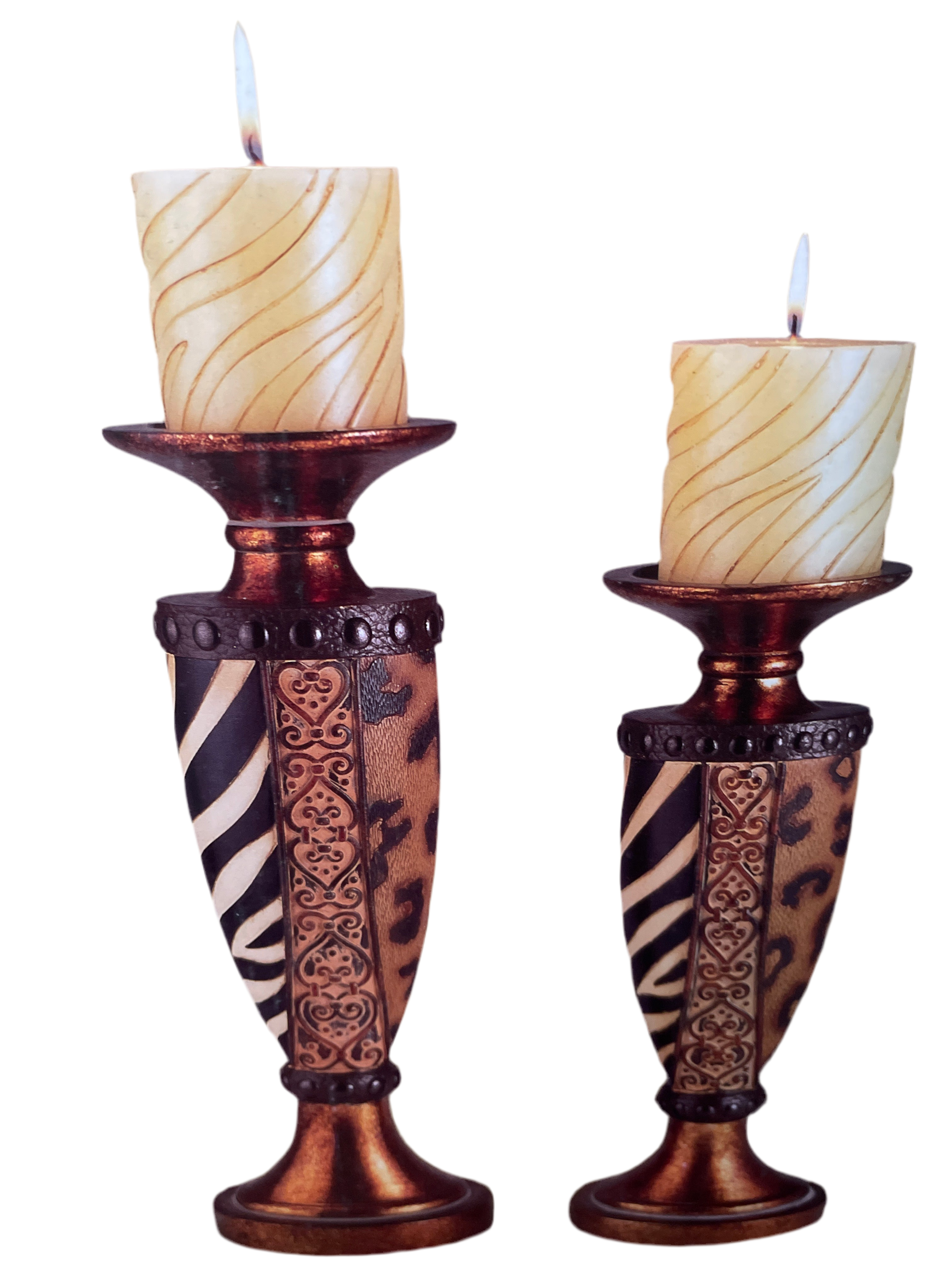 Safari collection candleholder set