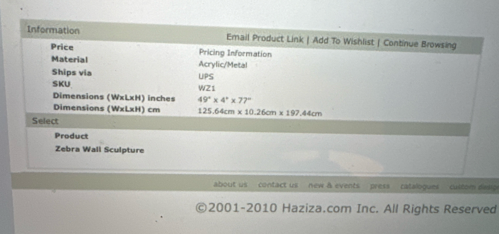 SHLOMI HAZIZA RED AND BLACK ZIBRA WALL ART