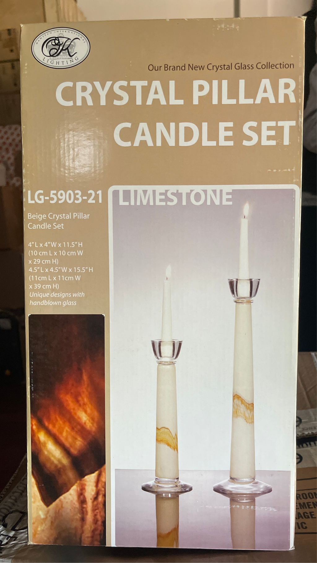 Glass Elegant luxurious candle holder set