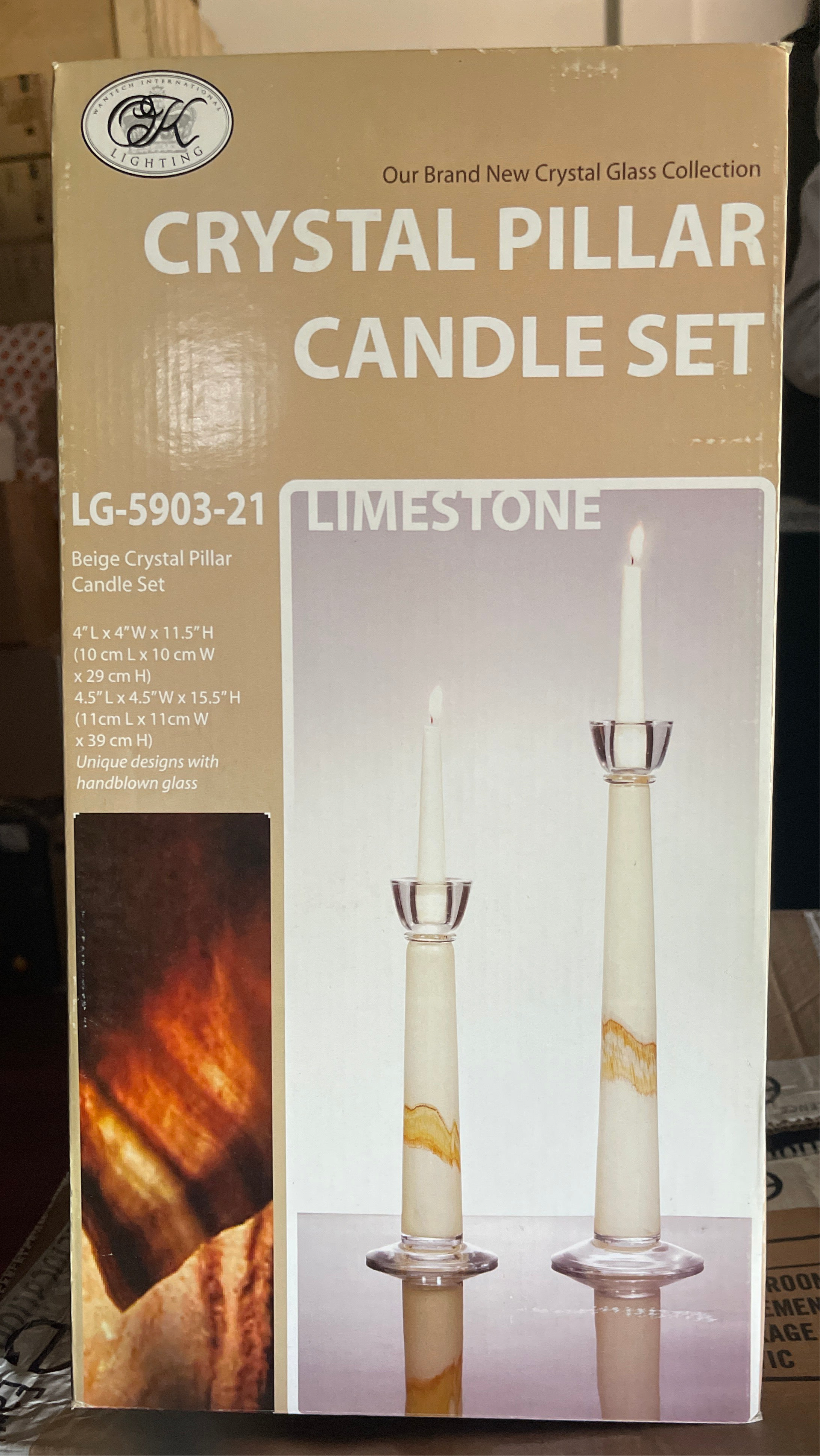 Glass Elegant luxurious candle holder set