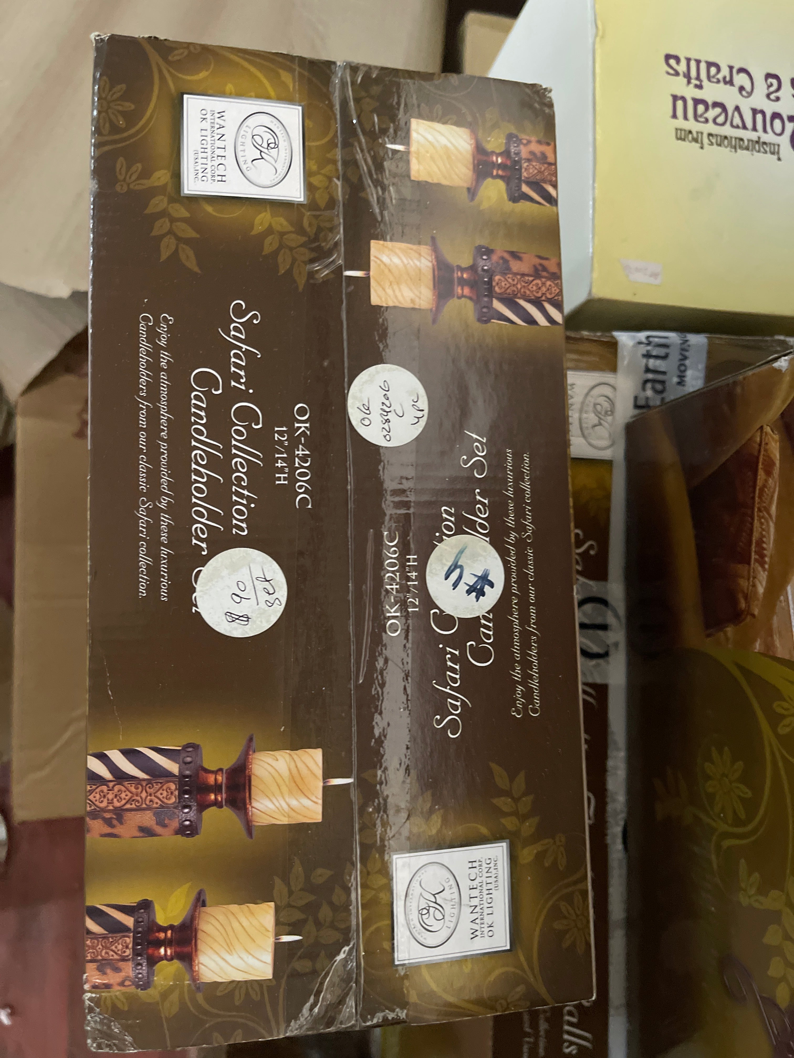 Safari collection candleholder set