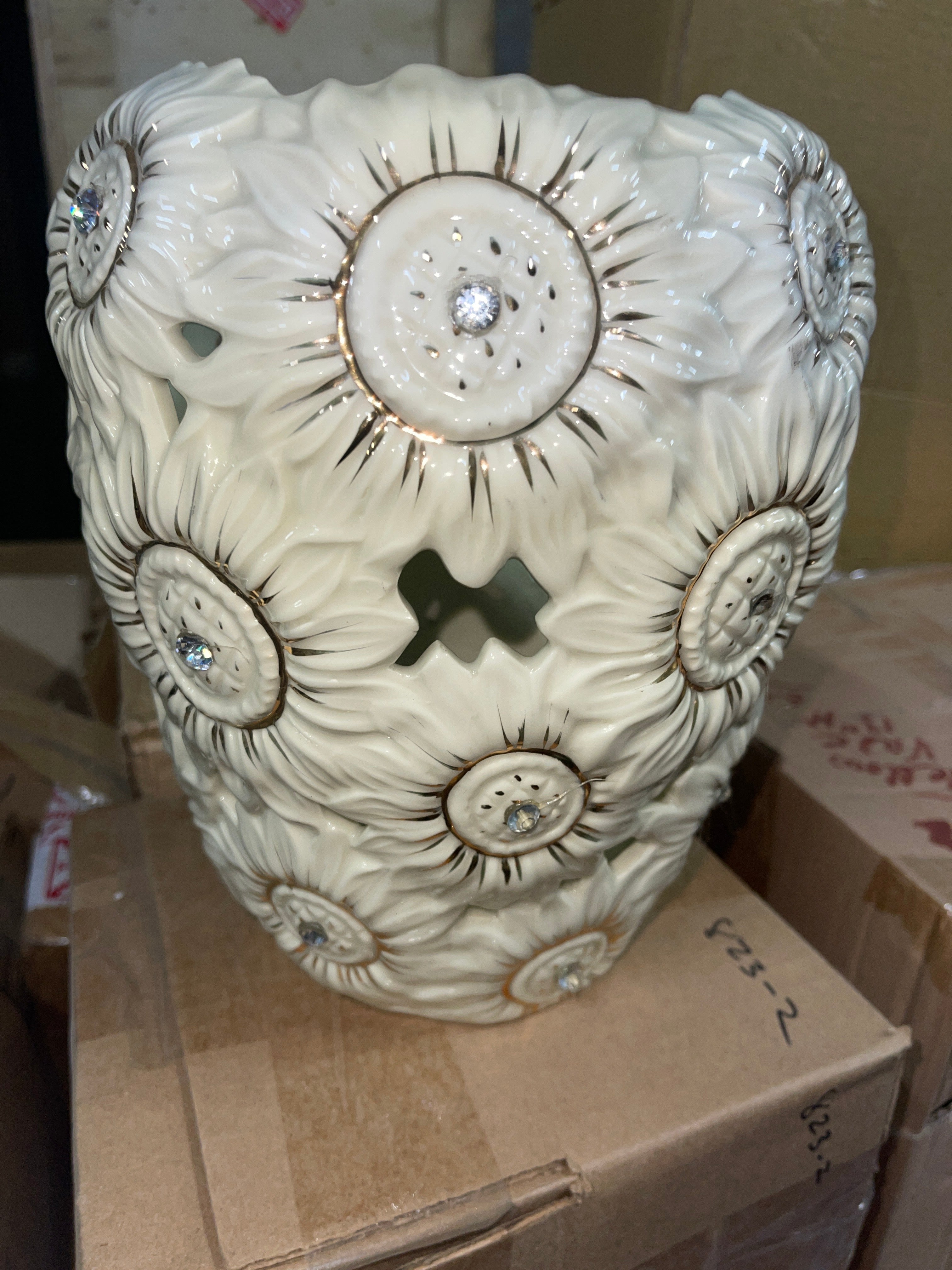 Sunflower ceramic Vase 12”