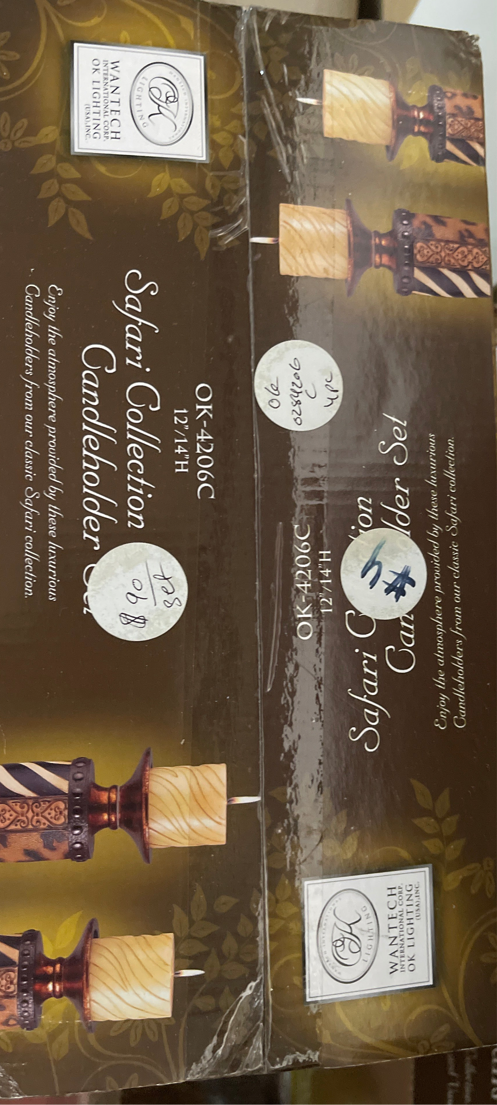 Safari collection candleholder set