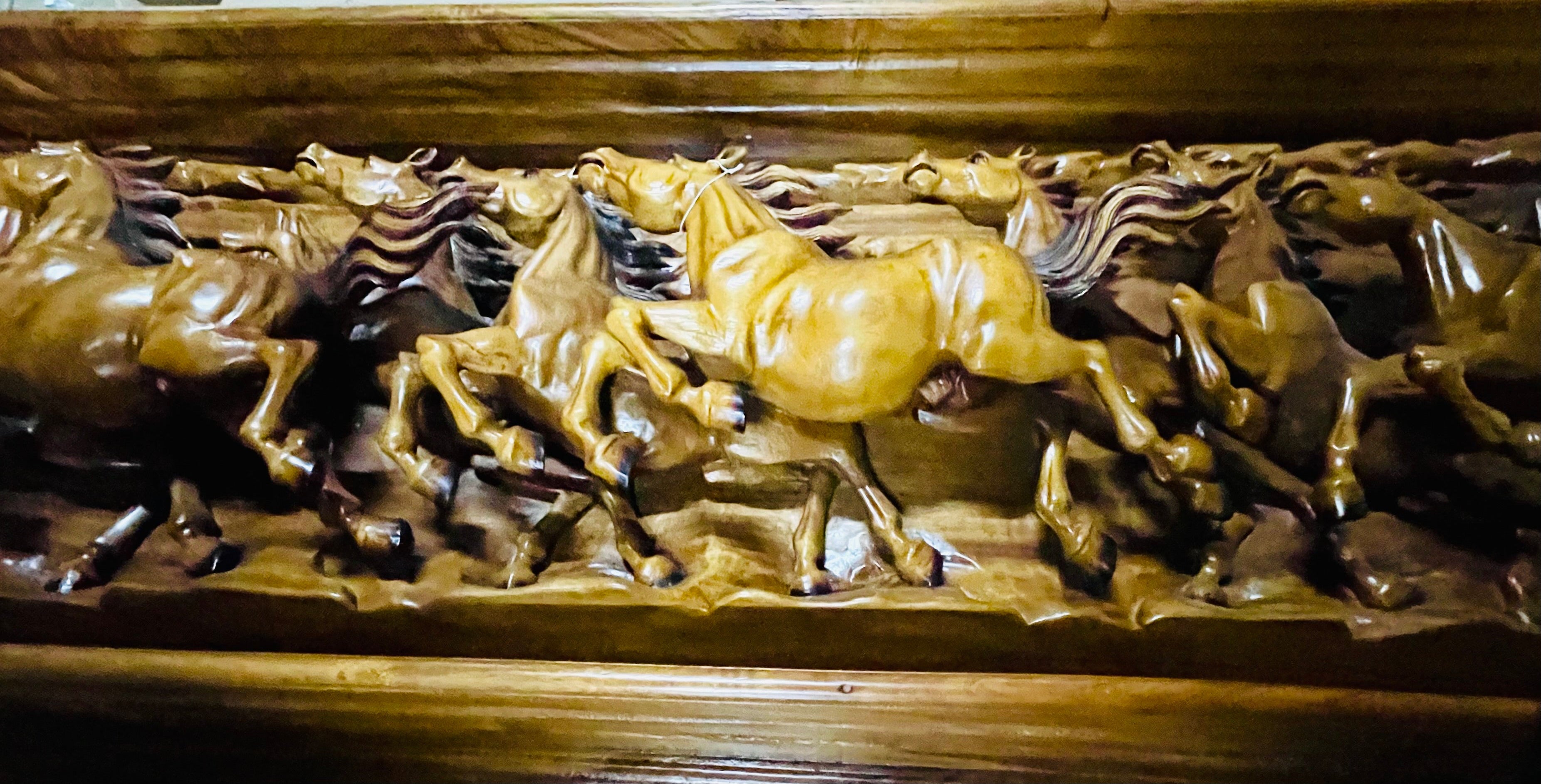 8 Hours Running in teak wood from Indonesia handmade