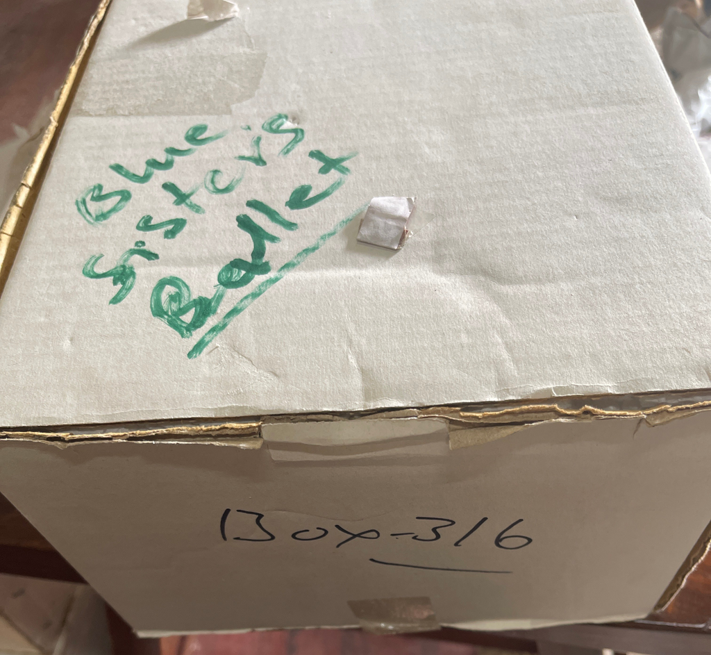 Ballet dancing sisters in Blue fine porcelain set