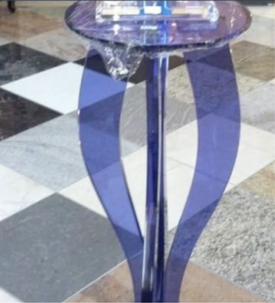 Acrylic Helix Spiral Pedestal Stand