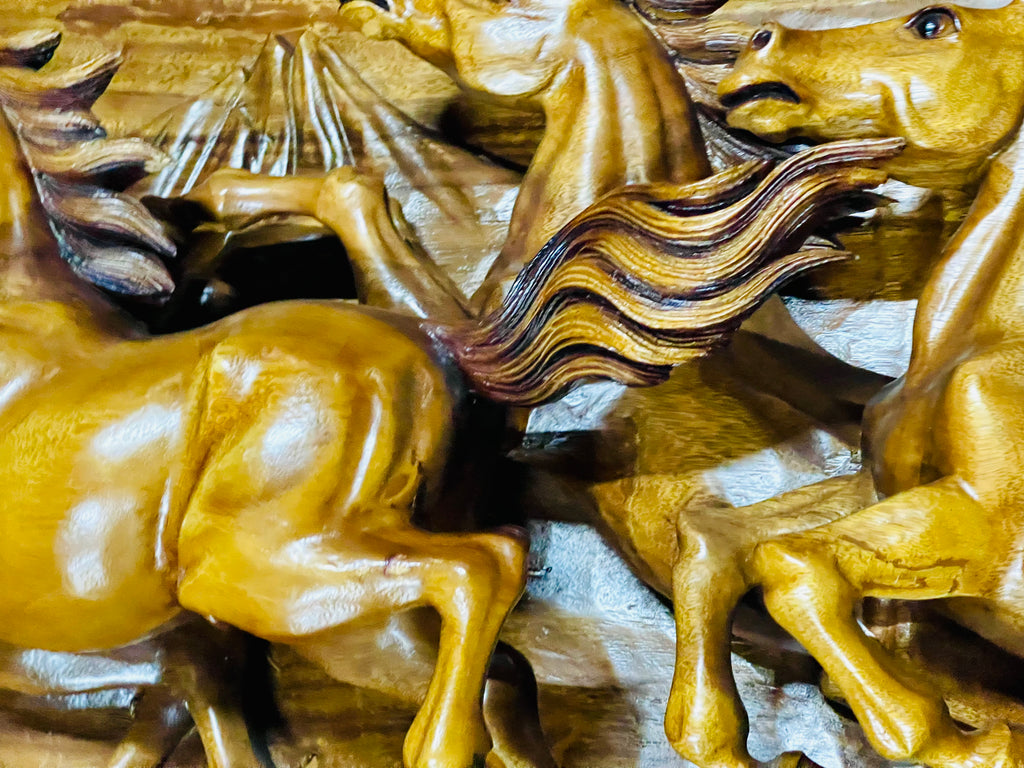 8 Hours Running in teak wood from Indonesia handmade