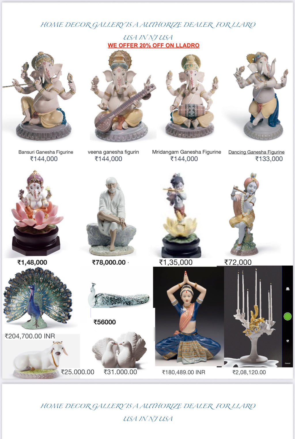 Lladro dancing Ganesha