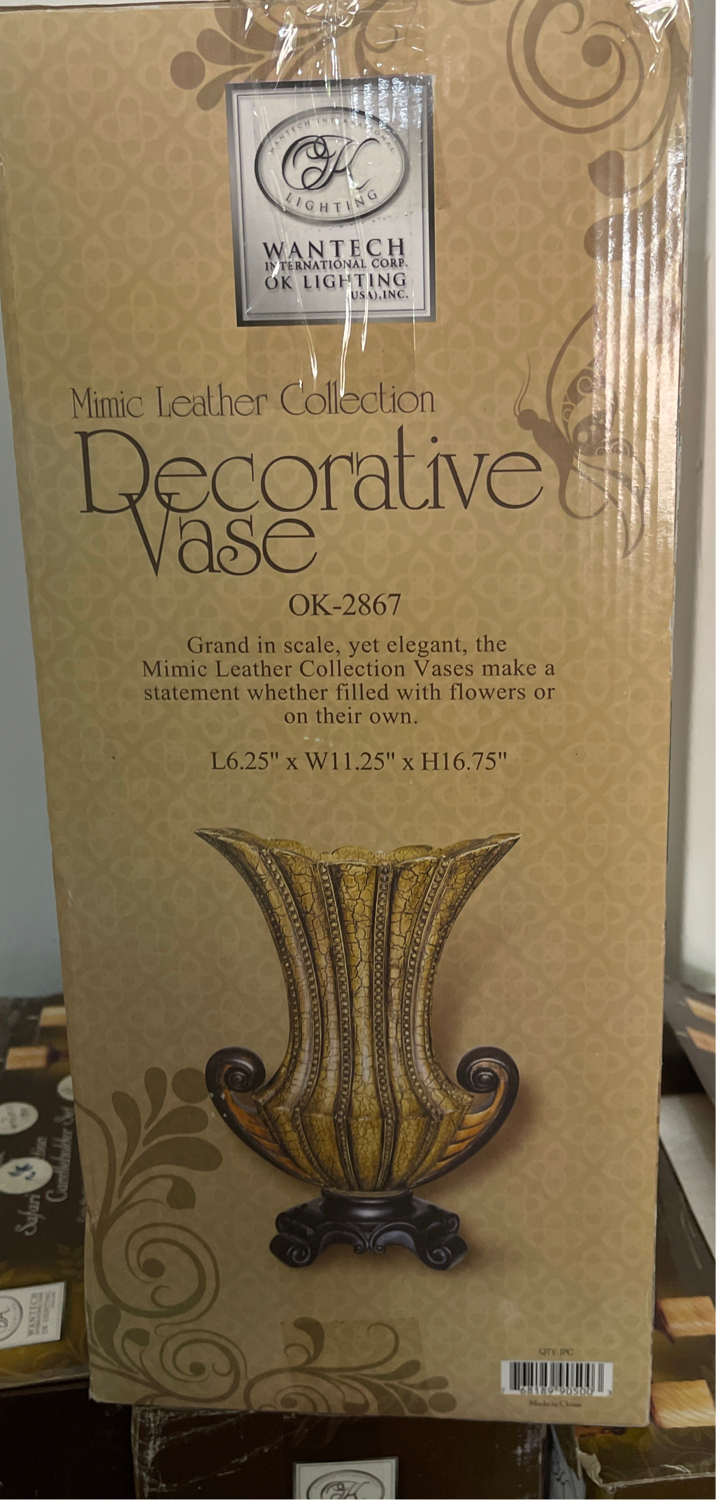 Mimic leather collection, flower Vase