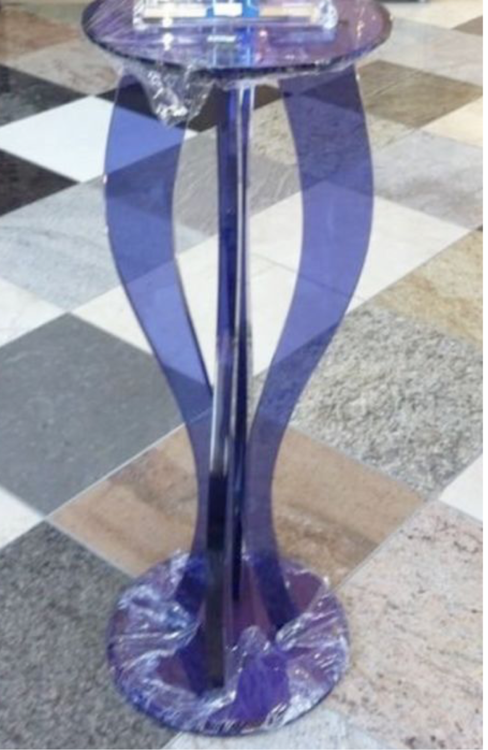 Acrylic Helix Spiral Pedestal Stand