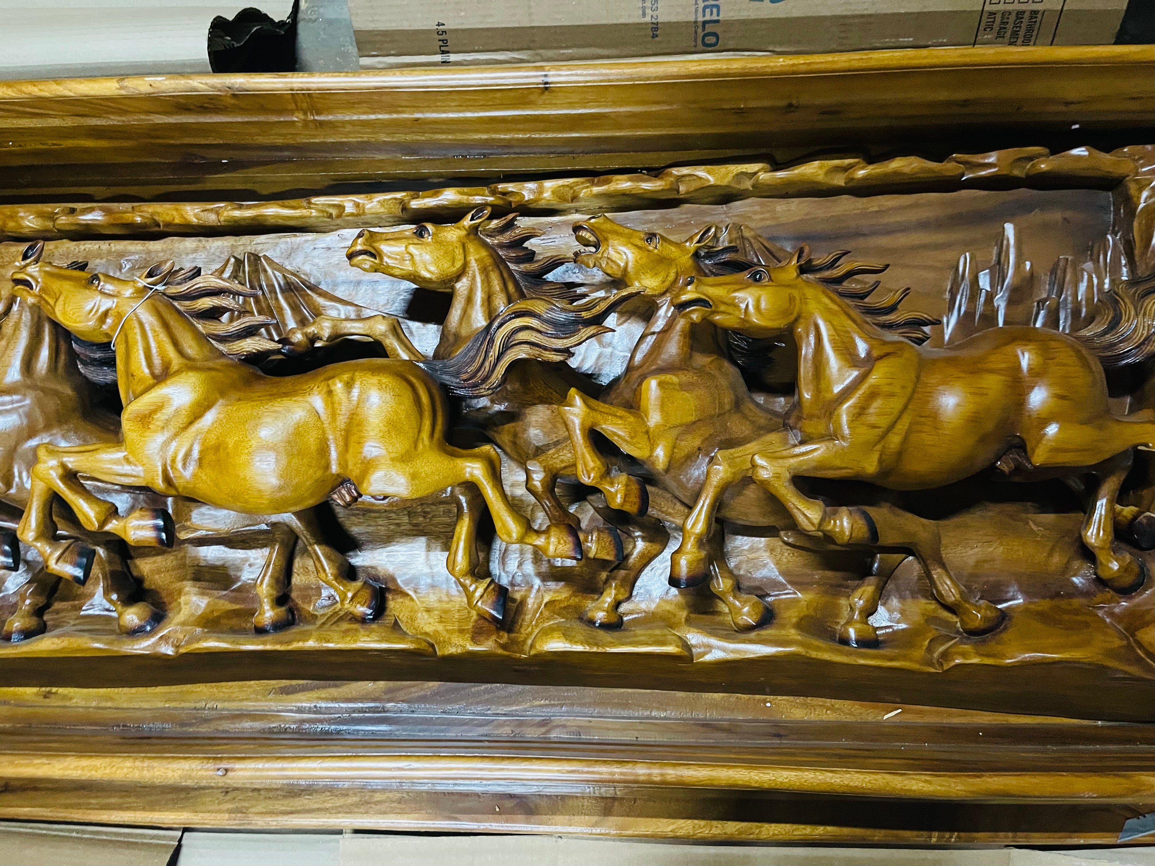 8 Hours Running in teak wood from Indonesia handmade