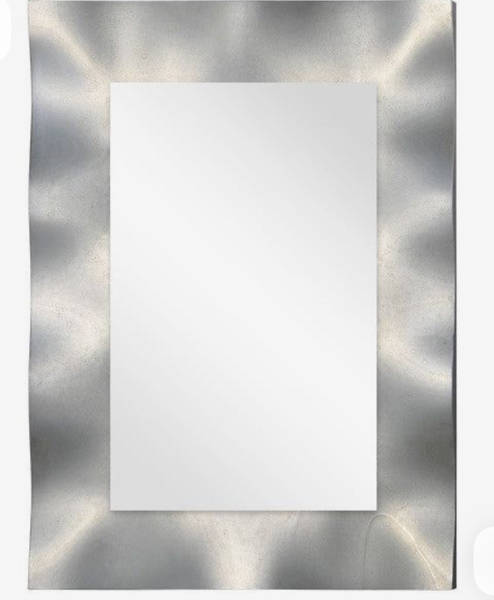 Steel frame, rectangle mirror