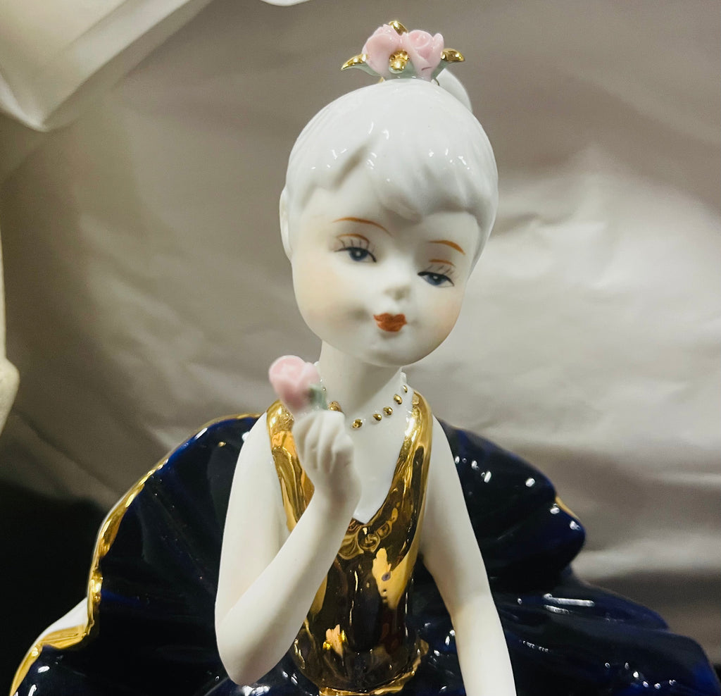 Pair of girl Ballet, dancing porcelain figures