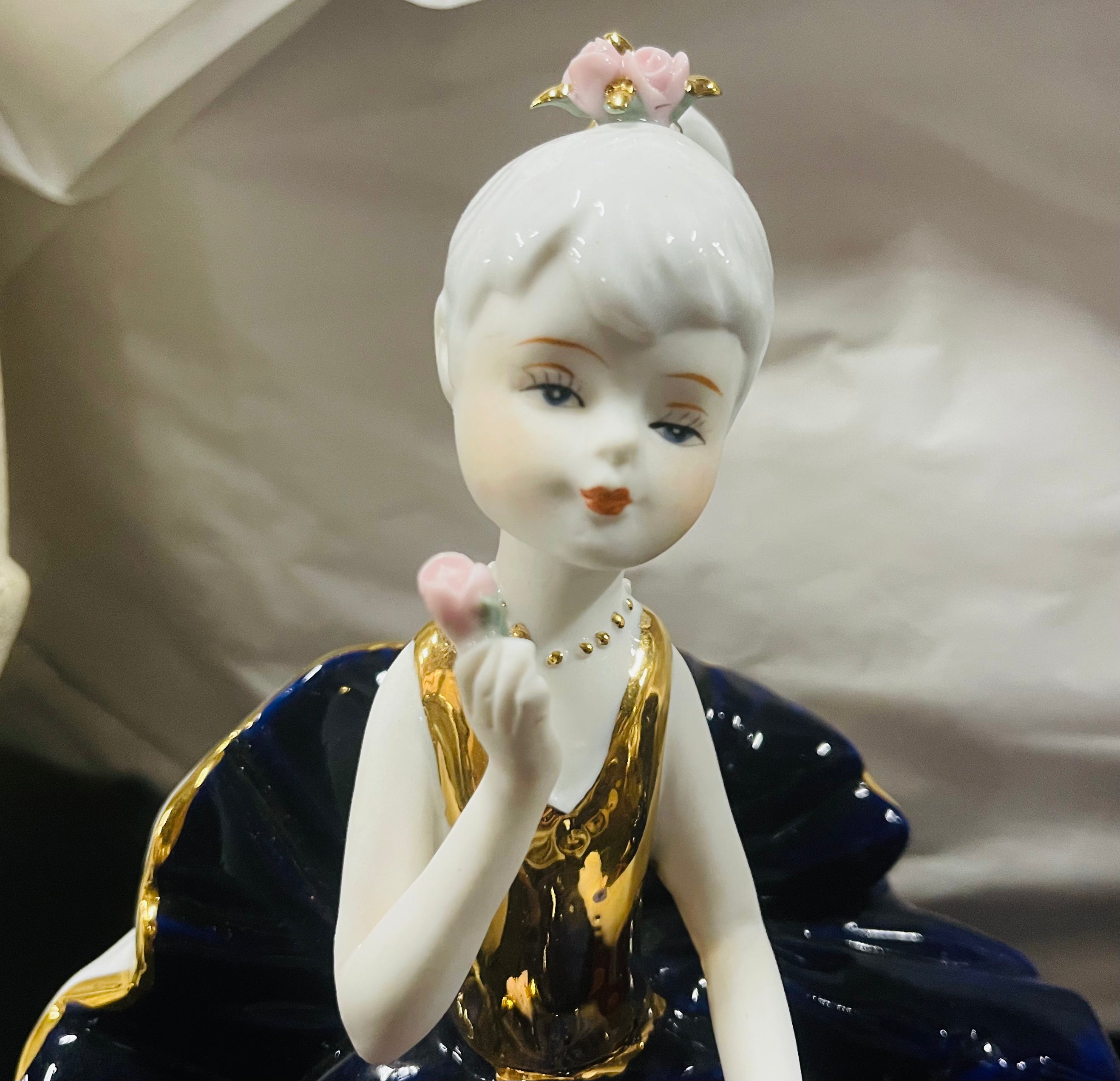 Pair of girl Ballet, dancing porcelain figures