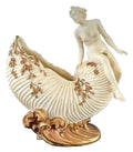 Art Nouveau Nude Woman sitting on a Bowl Figure Sculptural Shell
Bowl