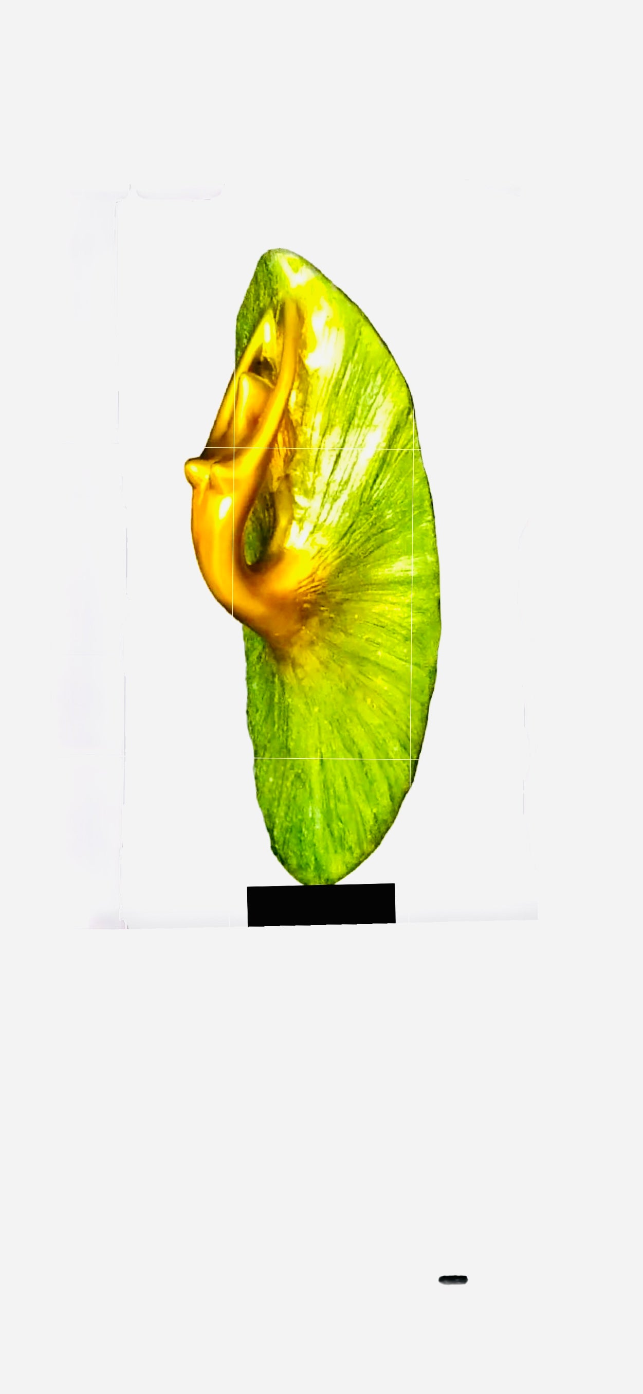 LARGE SCULPTURE OF WOMEN DANCING IN GREEN DRESS