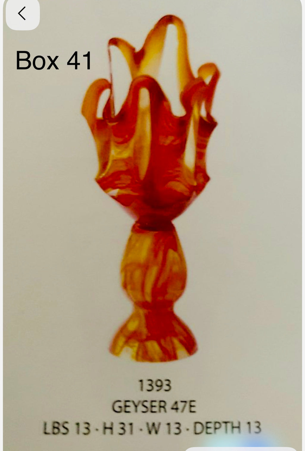 Jozefina GEYSER 47E Modern glass vase