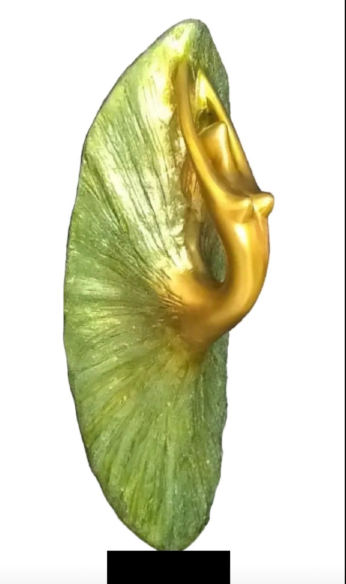 LARGE SCULPTURE OF WOMEN DANCING IN GREEN DRESS