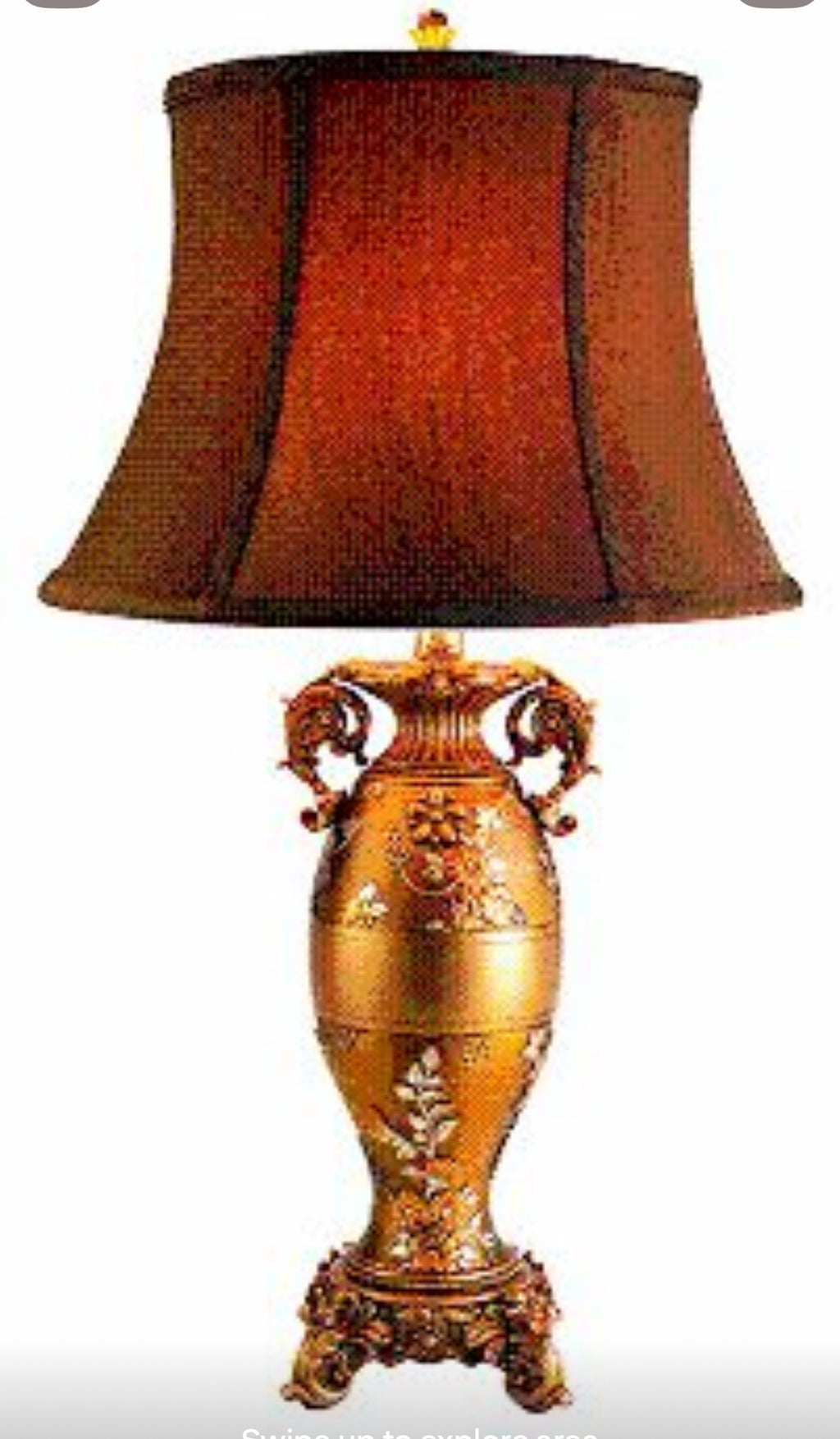 Victorian Rose Gold with Colorful flowers painted set of 7pc