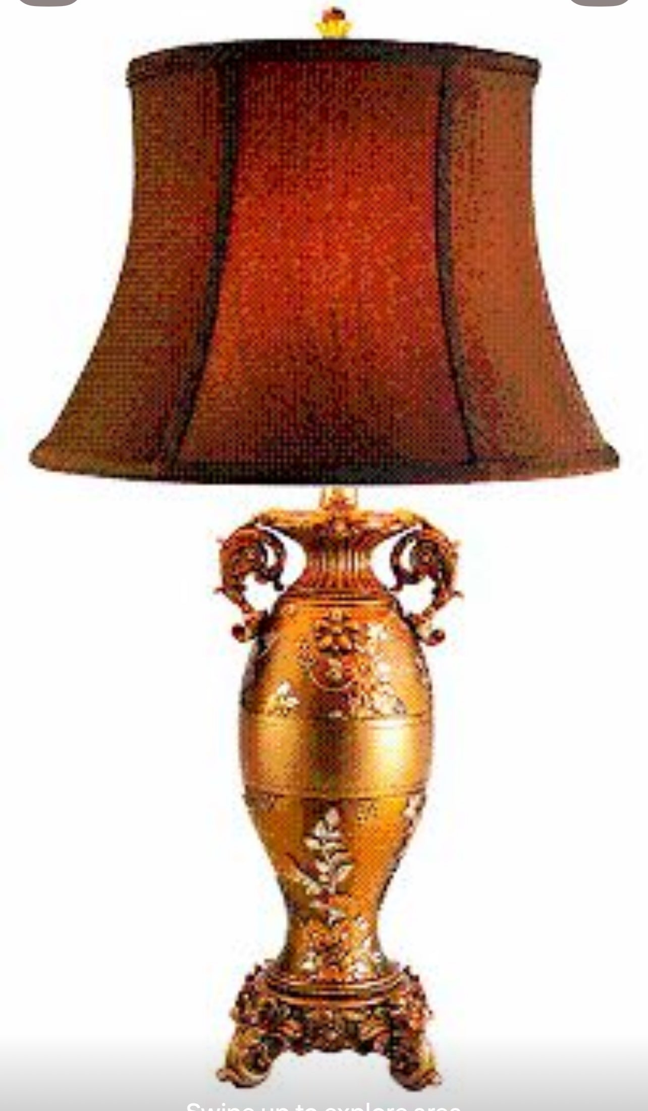 Victorian Rose Gold with Colorful flowers painted set of 7pc